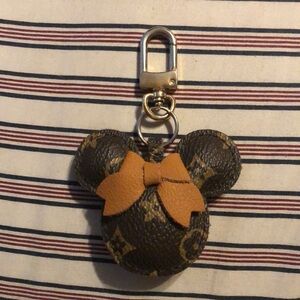 Monogram Minnie Mouse keychain
